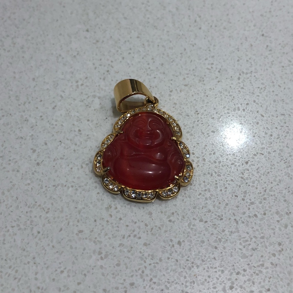 Smile Buddha Pendant with Rope Chain - Picture 3 of 4